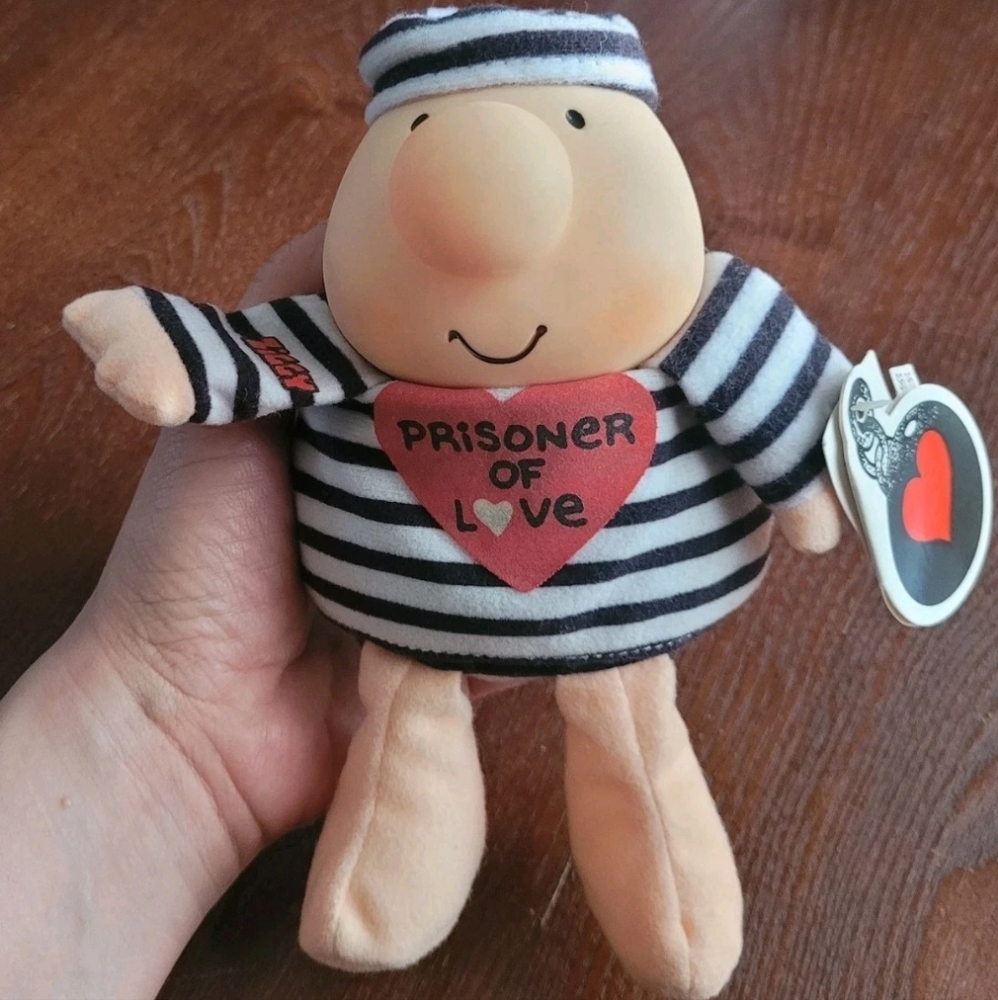 Vintage 90s Ziggy Prisoner of Love Plush Doll w/Tags Red Heart Valentine 7" 1993 - Picture 7 of 11